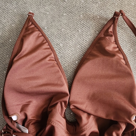 Esonlar Sexy Plunging V Neck Bathing Suit Open Back One Piece Swimsuits NWOT - Picture 10 of 11